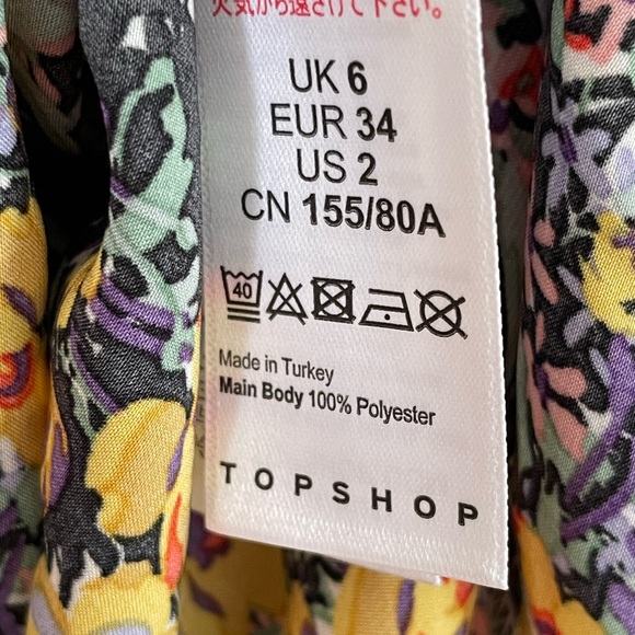 TOP SHOP Floral Long Sleeve Maxi Dress - Women’s Size 2 - NEW WITH TAGS - Picture 9 of 11